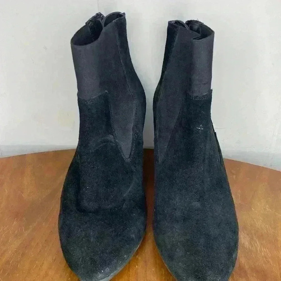 Skechers Women's Boulevard Charcoal Leather Boots Cushioned Insole US 6.5 - Picture 2 of 8